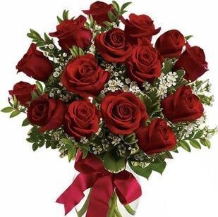 15 red roses with greenery | Flower Delivery Volgograd